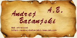 Andrej Batanjski vizit kartica